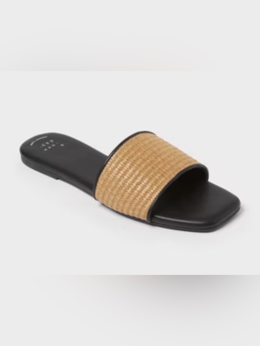 a new day Braided Slide Sandal in Tan and Black